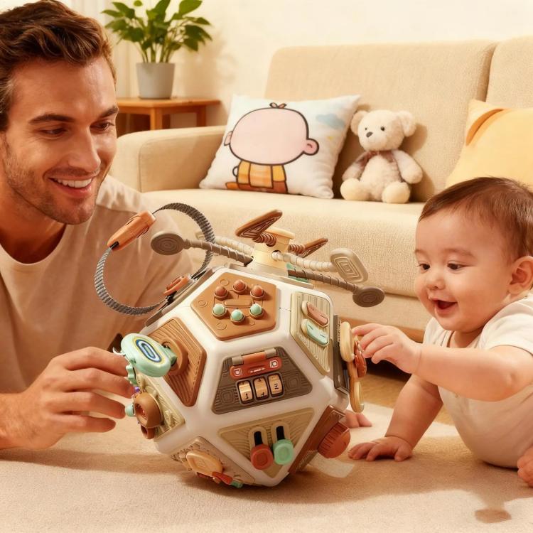 Cubo interattivo Baby Busy Board 22 in 1, giocattolo sensoriale Montessori per la prima infanzia