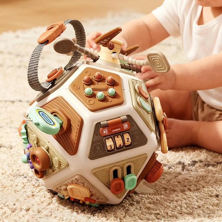Cubo interattivo Baby Busy Board 22 in 1, giocattolo sensoriale Montessori per la prima infanzia