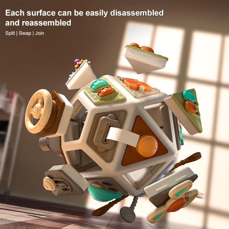 Cubo interattivo Baby Busy Board 22 in 1, giocattolo sensoriale Montessori per la prima infanzia