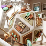 Cubo interattivo Baby Busy Board 22 in 1, giocattolo sensoriale Montessori per la prima infanzia