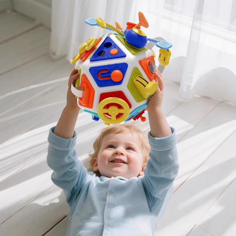 Cubo interattivo Baby Busy Board 22 in 1, giocattolo sensoriale Montessori per la prima infanzia