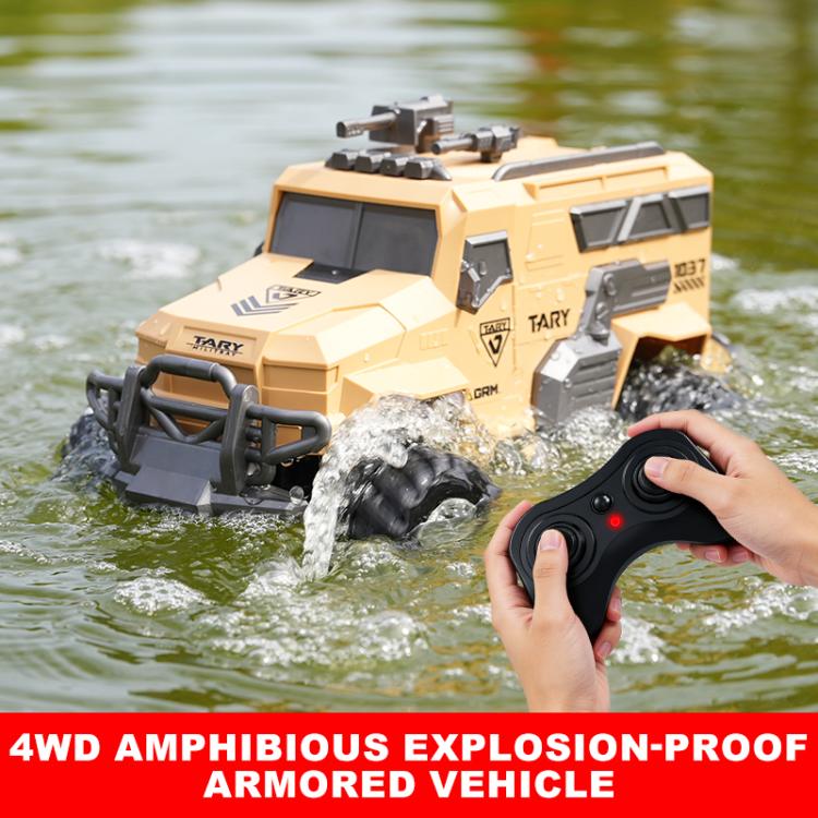JJR/C Q241 Veicolo blindato anfibio a quattro ruote motrici, antideflagrante e impermeabile, telecomandato.