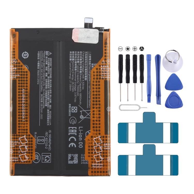 Batteriabatteriapila, For Redmi Note 15 5800mAh BN6C, For Redmi Note 15 Pro 5G 7000mAh BN71, For Redmi 15 4G/5G/Poco M7 4G 7000mAh BN70, For Redmi 15C 4G 2024 6000mAh BN68, For Redmi K80 Ultra 7410mAh BM6F, For Xiaomi 14 Ultra 2024 5300mAh BP51        ...