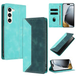 Custodia per telefono in ecopelle bicolore con protezione RFID, piacevole al tatto., For Galaxy S23 5G