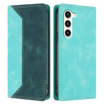 Custodia per telefono in ecopelle bicolore con protezione RFID, piacevole al tatto., For Galaxy S23 5G