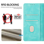 Custodia per telefono in ecopelle bicolore con protezione RFID, piacevole al tatto., For Galaxy S23 5G