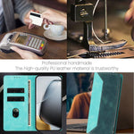 Custodia per telefono in ecopelle bicolore con protezione RFID, piacevole al tatto., For Galaxy S23 5G