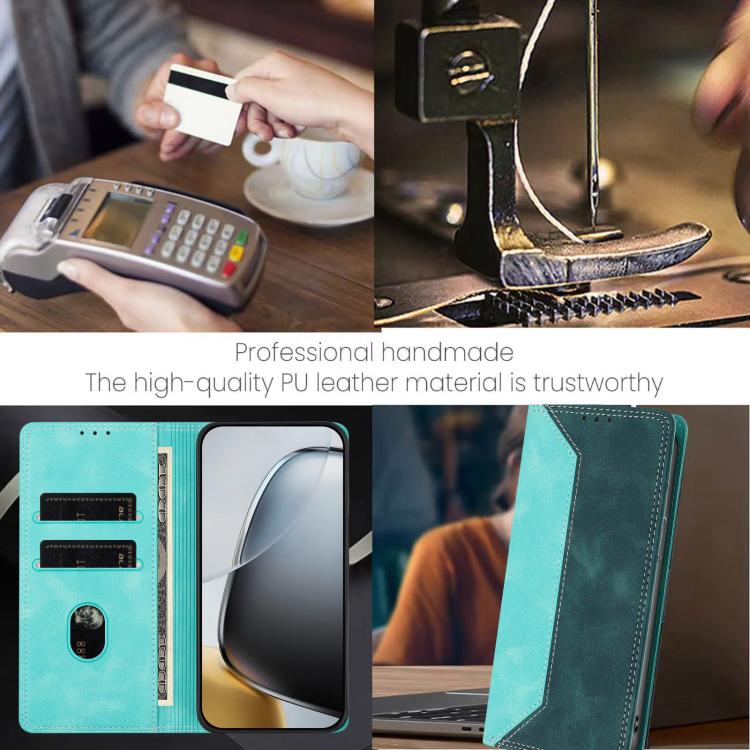 Custodia per telefono in ecopelle bicolore con protezione RFID, piacevole al tatto., For Galaxy S23 5G