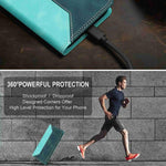Custodia per telefono in ecopelle bicolore con protezione RFID, piacevole al tatto., For Galaxy S23 5G