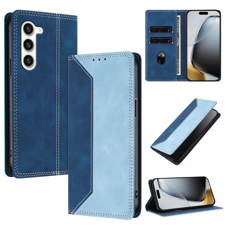 Custodia per telefono in ecopelle bicolore con protezione RFID, piacevole al tatto., For Galaxy S23 5G