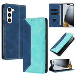Custodia per telefono in ecopelle bicolore con protezione RFID, piacevole al tatto., For Galaxy S23 5G