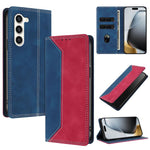Custodia per telefono in ecopelle bicolore con protezione RFID, piacevole al tatto., For Galaxy S23 5G