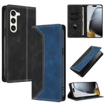 Custodia per telefono in ecopelle bicolore con protezione RFID, piacevole al tatto., For Galaxy S23 5G