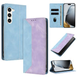 Custodia per telefono in ecopelle bicolore con protezione RFID, piacevole al tatto., For Galaxy S23 5G