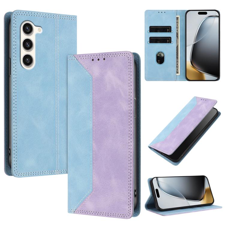 Custodia per telefono in ecopelle bicolore con protezione RFID, piacevole al tatto., For Galaxy S23 5G