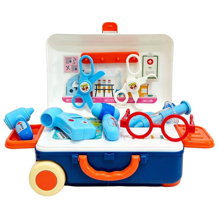 Scatola con asta di trazione in plastica per giochi di simulazione, Tools, Kitchen, Doctors, Beauty