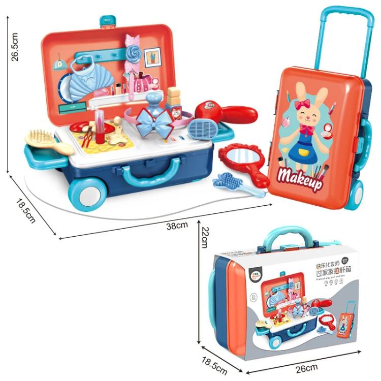 Scatola con asta di trazione in plastica per giochi di simulazione, Tools, Kitchen, Doctors, Beauty