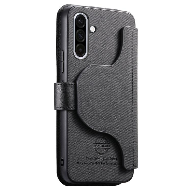 Portafoglio in pelle con cerniera, protezione antifurto MagSafe RFID in tessuto twill, custodia per telefono con cerniera., For Galaxy M56 5G