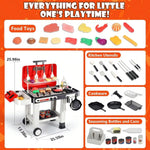 Set di 42 pezzi: gioco di simulazione di barbecue elettrico con suoni e luci, ideale per bambini.