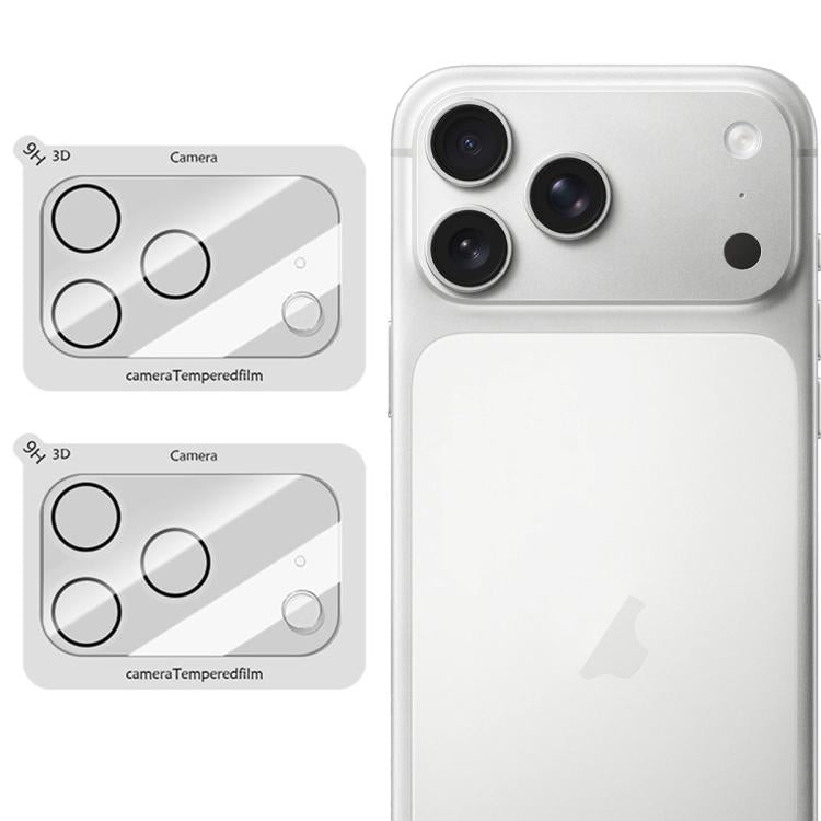 Set di 2 pellicole in vetro per obiettivo fotocamera LeReach serie TF 3D Full Coverage HD resistenti all'usura., For iPhone 17 Pro, For iPhone 17, For iPhone Air