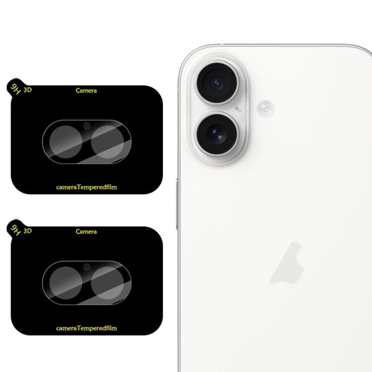 Set di 2 pellicole in vetro per obiettivo fotocamera LeReach serie TF 3D Full Coverage HD resistenti all'usura., For iPhone 17 Pro, For iPhone 17, For iPhone Air