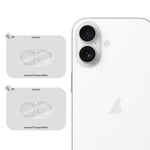 Set di 2 pellicole in vetro per obiettivo fotocamera LeReach serie TF 3D Full Coverage HD resistenti all'usura., For iPhone 17 Pro, For iPhone 17, For iPhone Air