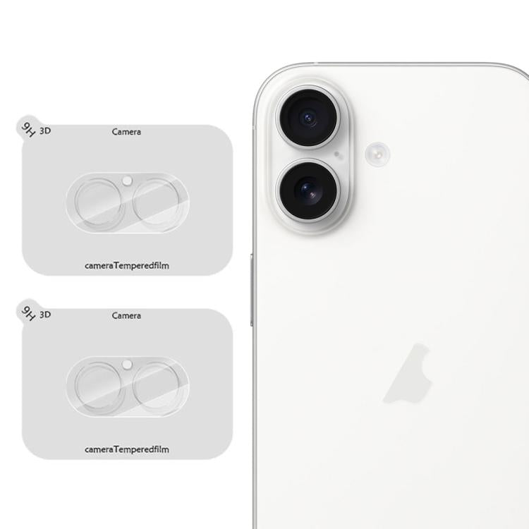 Set di 2 pellicole in vetro per obiettivo fotocamera LeReach serie TF 3D Full Coverage HD resistenti all'usura., For iPhone 17 Pro, For iPhone 17, For iPhone Air