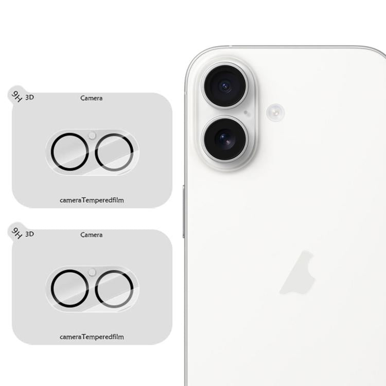 Set di 2 pellicole in vetro per obiettivo fotocamera LeReach serie TF 3D Full Coverage HD resistenti all'usura., For iPhone 17 Pro, For iPhone 17, For iPhone Air