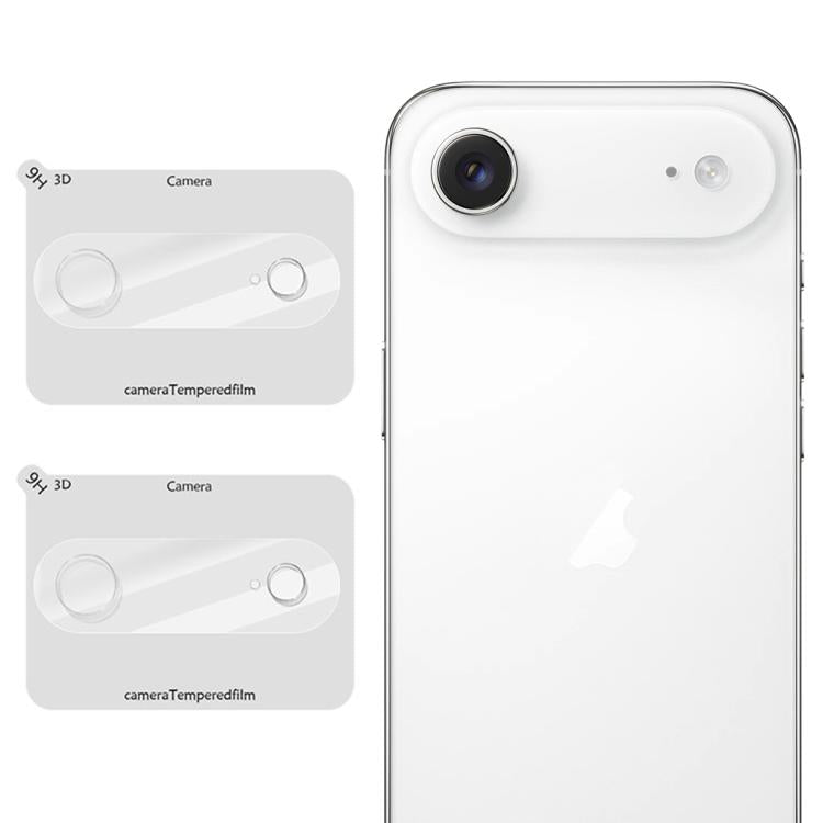 Set di 2 pellicole in vetro per obiettivo fotocamera LeReach serie TF 3D Full Coverage HD resistenti all'usura., For iPhone 17 Pro, For iPhone 17, For iPhone Air