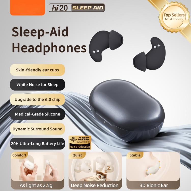 Auricolari wireless Bluetooth Hielo Hi20 per la riduzione del rumore durante il sonno.