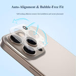 Pellicola in vetro resistente all'usura per obiettivo fotocamera LeReach serie TF 3D Full Coverage Version HD, For iPhone 16 Pro / 16 Pro Max, For iPhone 16 / 16 Plus