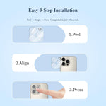 Pellicola in vetro resistente all'usura per obiettivo fotocamera LeReach serie TF 3D Full Coverage Version HD, For iPhone 16 Pro / 16 Pro Max, For iPhone 16 / 16 Plus