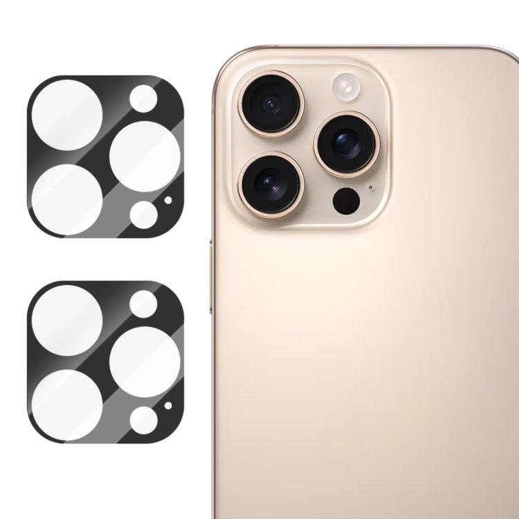 Set di 2 pellicole in vetro per obiettivo fotocamera LeReach serie TF 3D Full Coverage HD resistenti all'usura., For iPhone 16 Pro / 16 Pro Max, For iPhone 16 / 16 Plus