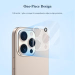 Set di 2 pellicole in vetro per obiettivo fotocamera LeReach serie TF 3D Full Coverage HD resistenti all'usura., For iPhone 16 Pro / 16 Pro Max, For iPhone 16 / 16 Plus