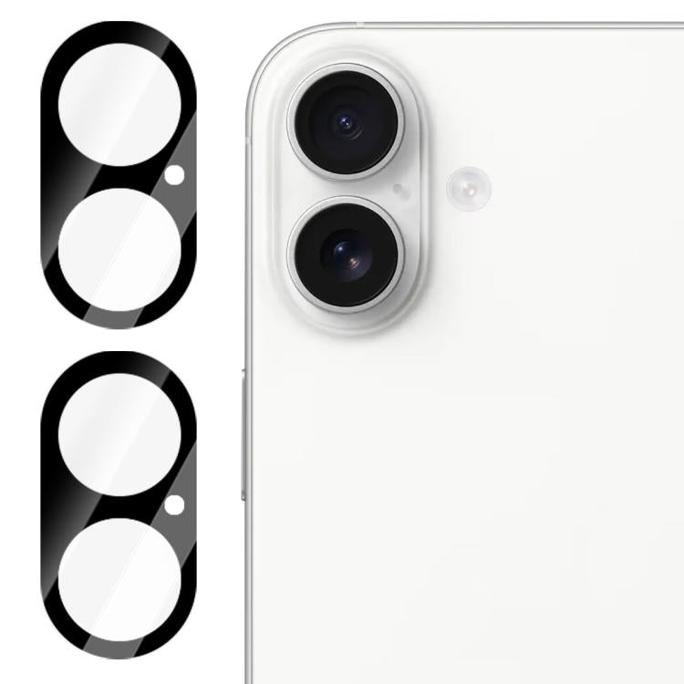 Set di 2 pellicole in vetro per obiettivo fotocamera LeReach serie TF 3D Full Coverage HD resistenti all'usura., For iPhone 16 Pro / 16 Pro Max, For iPhone 16 / 16 Plus