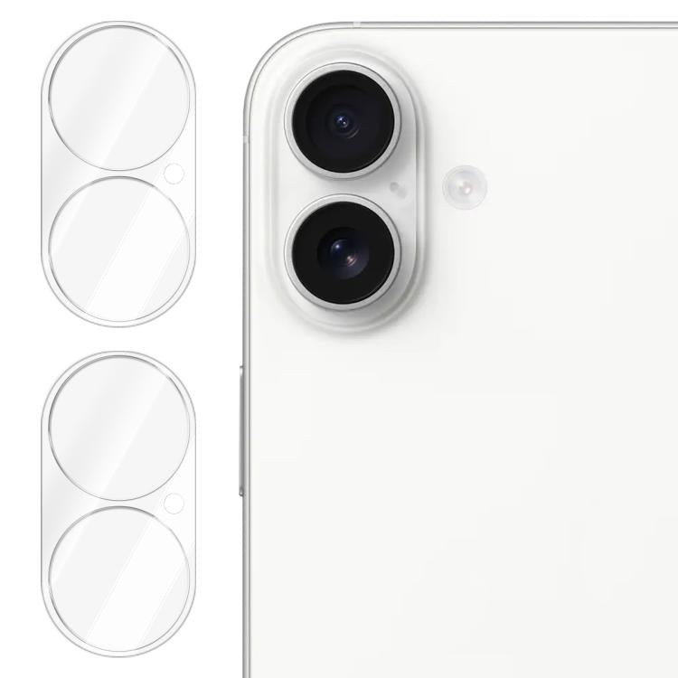 Set di 2 pellicole in vetro per obiettivo fotocamera LeReach serie TF 3D Full Coverage HD resistenti all'usura., For iPhone 16 Pro / 16 Pro Max, For iPhone 16 / 16 Plus