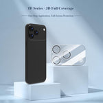 Pellicola in vetro resistente all'usura per obiettivo fotocamera LeReach serie TF 3D Full Coverage Version HD, For iPhone 17 Pro Max