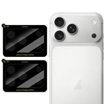Set di 2 pellicole in vetro per obiettivo fotocamera LeReach serie TF 3D Full Coverage HD resistenti all'usura., For iPhone 17 Pro Max