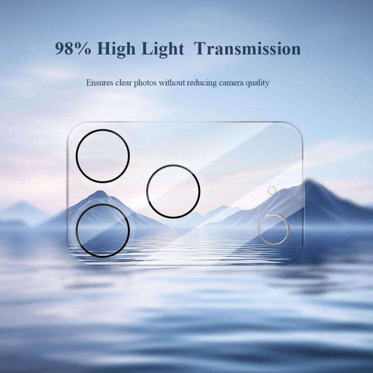 Set di 2 pellicole in vetro per obiettivo fotocamera LeReach serie TF 3D Full Coverage HD resistenti all'usura., For iPhone 17 Pro Max