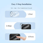 Set di 2 pellicole in vetro per obiettivo fotocamera LeReach serie TF 3D Full Coverage HD resistenti all'usura., For iPhone 17 Pro Max
