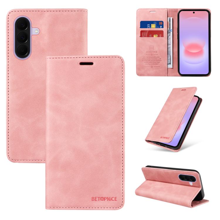Custodia per telefono in pelle antifurto RFID con ventosa BETOPNICE, For Galaxy A27 5G