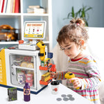 Set di 46 pezzi: registratore di cassa giocattolo per il gioco di ruolo dei bambini al supermercato.
