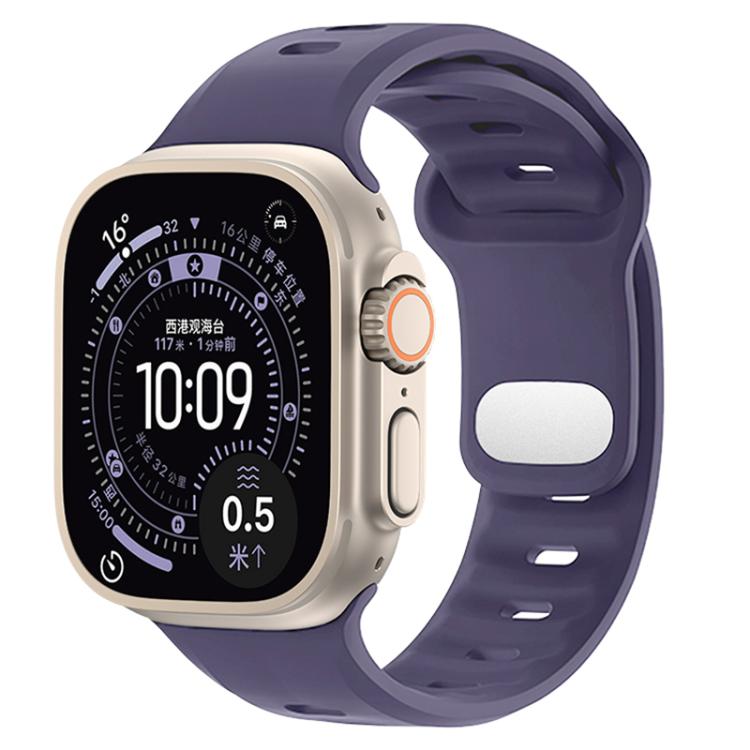 Cinturino sportivo in silicone tinta unita con fibbia a inversione., For Apple Watch 46mm / 49mm / 45mm / 44mm, For Apple Watch 42mm / 41mm / 40mm / 38mm