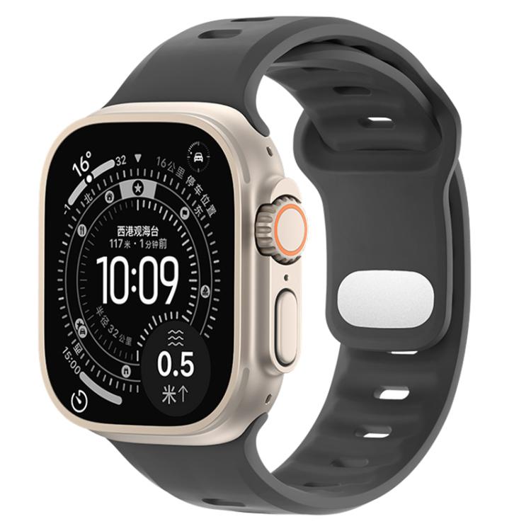Cinturino sportivo in silicone tinta unita con fibbia a inversione., For Apple Watch 46mm / 49mm / 45mm / 44mm, For Apple Watch 42mm / 41mm / 40mm / 38mm