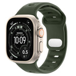 Cinturino sportivo in silicone tinta unita con fibbia a inversione., For Apple Watch 46mm / 49mm / 45mm / 44mm, For Apple Watch 42mm / 41mm / 40mm / 38mm