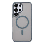Custodia per telefono MagSafe con effetto pelle satinata, For Galaxy S25 Ultra 5G, For Galaxy S24 FE 5G, For Galaxy S24 Ultra 5G, For Galaxy S24+ 5G