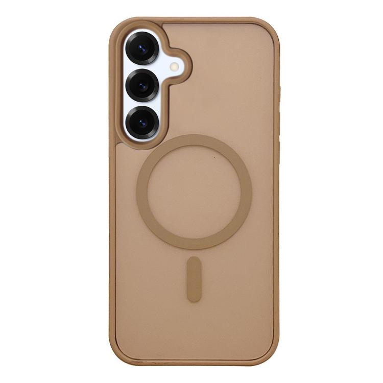 Custodia per telefono MagSafe con effetto pelle satinata, For Galaxy S25 FE 5G, For Galaxy S25 Edge 5G, For Galaxy S25 5G, For Galaxy S25+ 5G