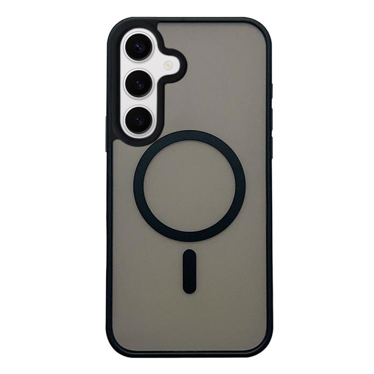 Custodia per telefono MagSafe con effetto pelle satinata, For Galaxy S25 Ultra 5G, For Galaxy S24 FE 5G, For Galaxy S24 Ultra 5G, For Galaxy S24+ 5G