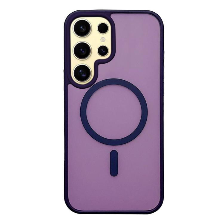 Custodia per telefono MagSafe con effetto pelle satinata, For Galaxy S25 Ultra 5G, For Galaxy S24 FE 5G, For Galaxy S24 Ultra 5G, For Galaxy S24+ 5G