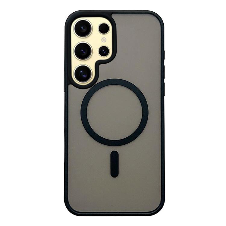 Custodia per telefono MagSafe con effetto pelle satinata, For Galaxy S25 Ultra 5G, For Galaxy S24 FE 5G, For Galaxy S24 Ultra 5G, For Galaxy S24+ 5G